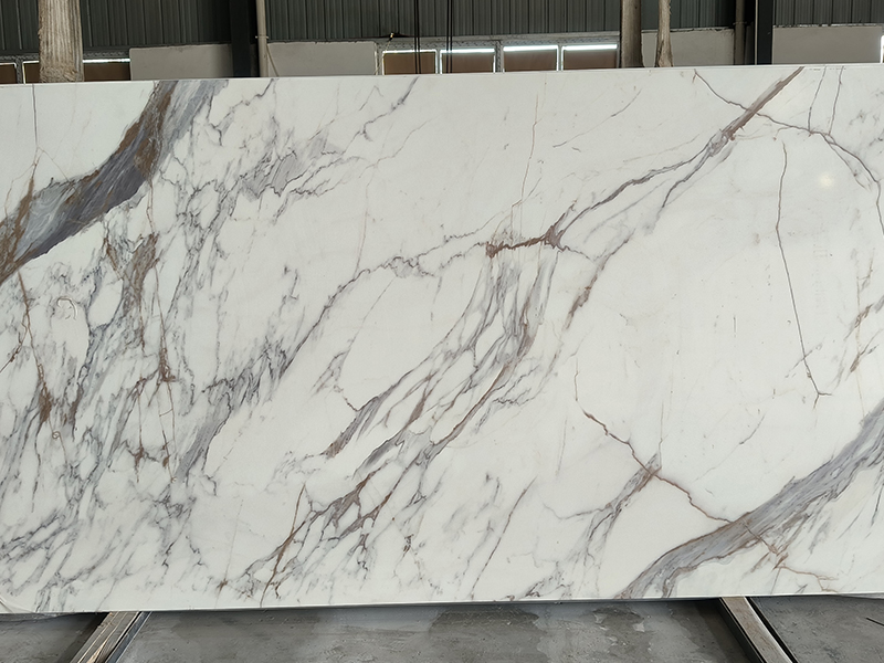 Calacatta gold printed quartz stone