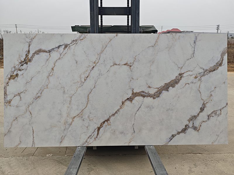 Full body printed quartz slab