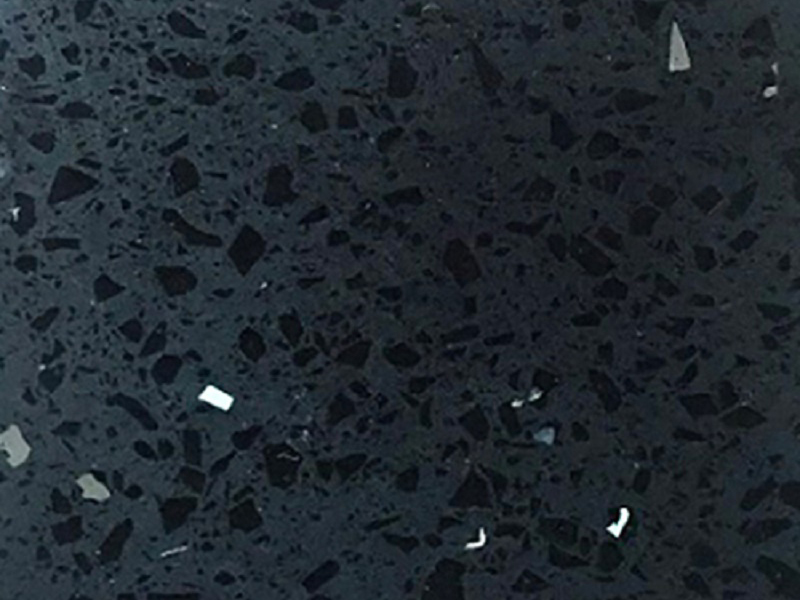 Stellar black quartz stone