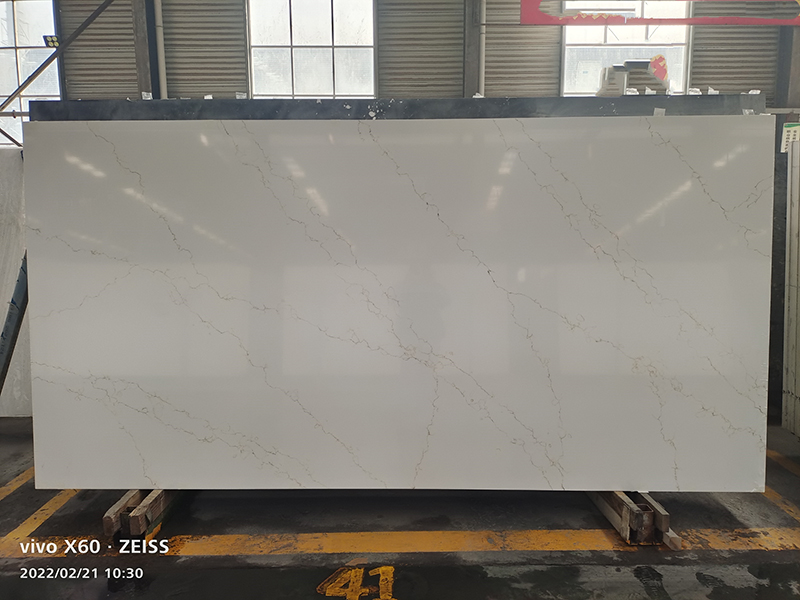 Calacatta gold quartz slab 