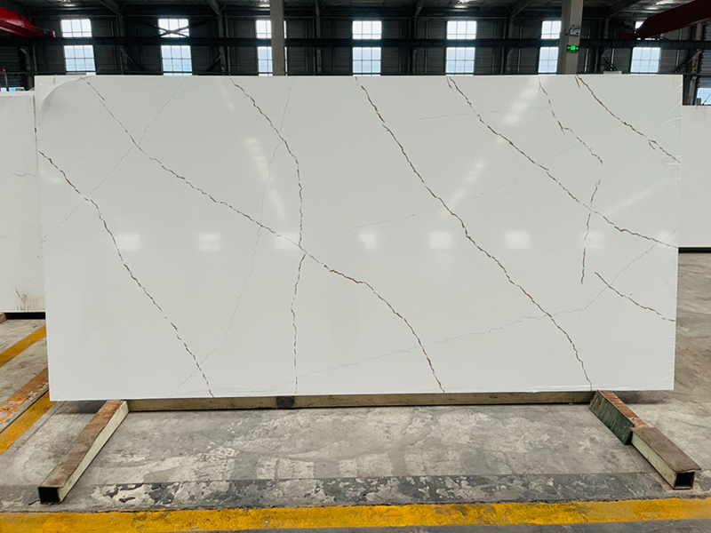 Calacatta white quartz slab
