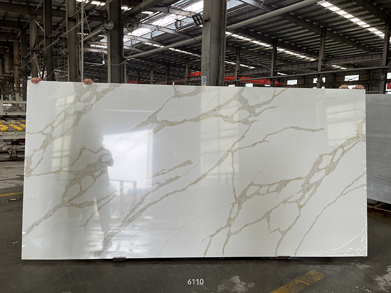 Calacatta gold quartz slab