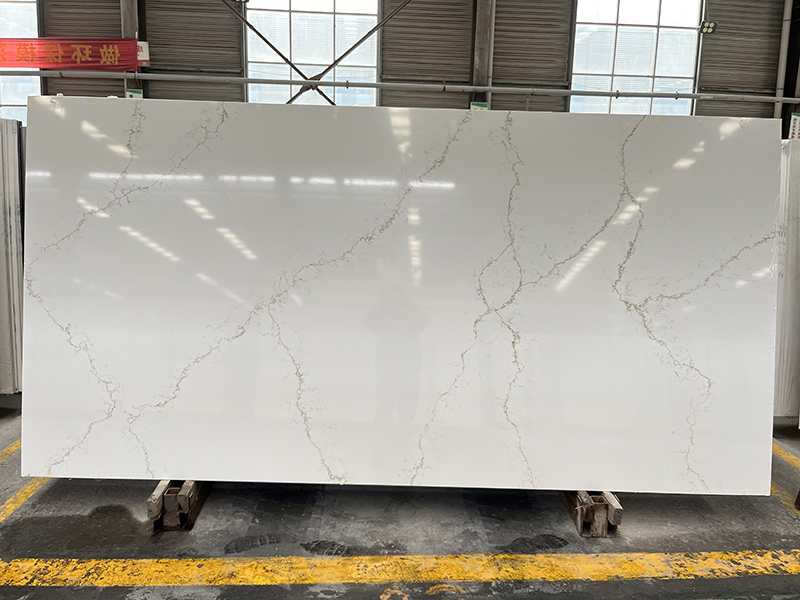 Calacatta gold quartz stone slab