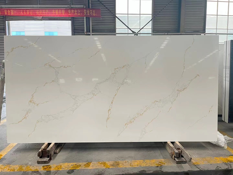 Calacatta gold quartz slab 