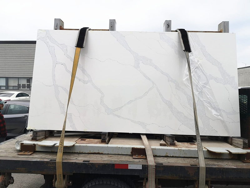Calacatta white quartz stone 