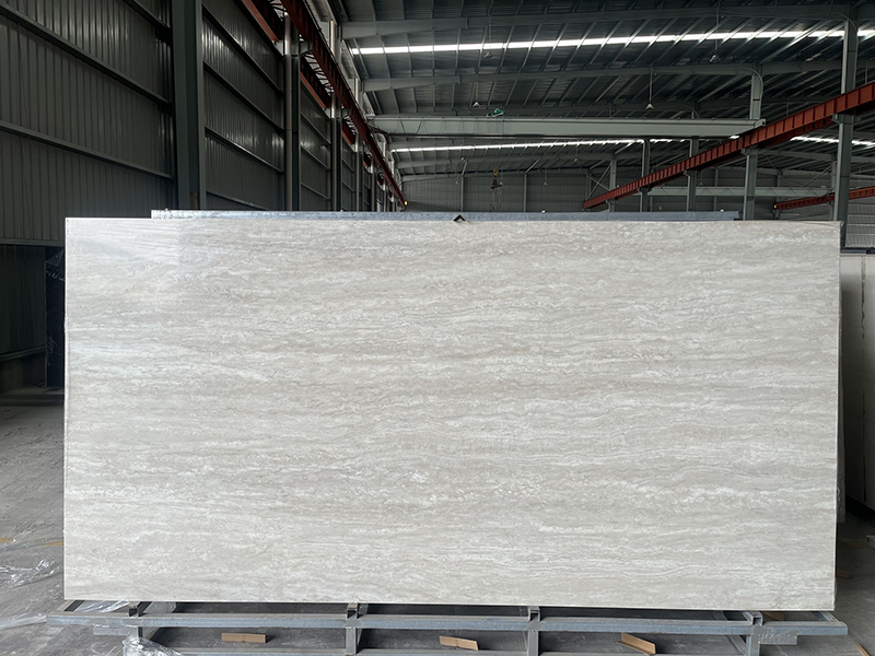 Travetine beige porcelain slab
