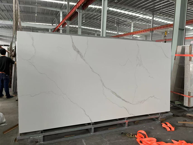 Snow white calacatta sintered stone
