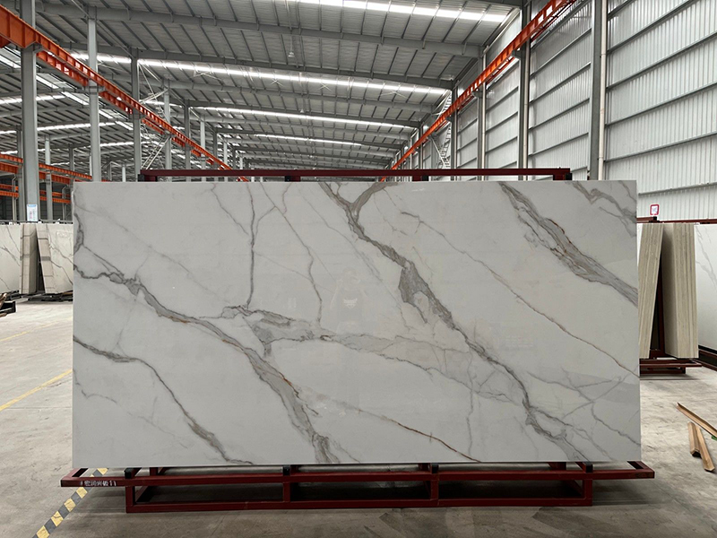 Extra white calacatta porcelain slab