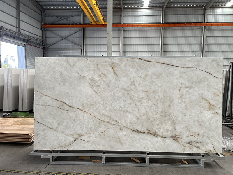Silk gold porcelain slab