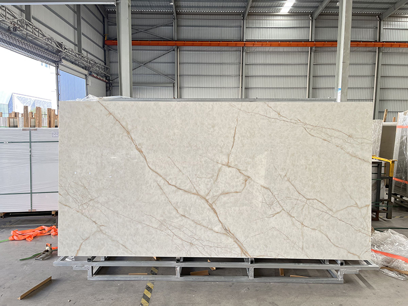 Golden silk sintered stone