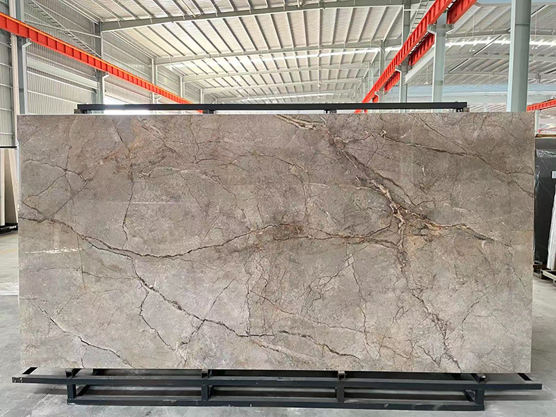 Cloud grey porcelain slab