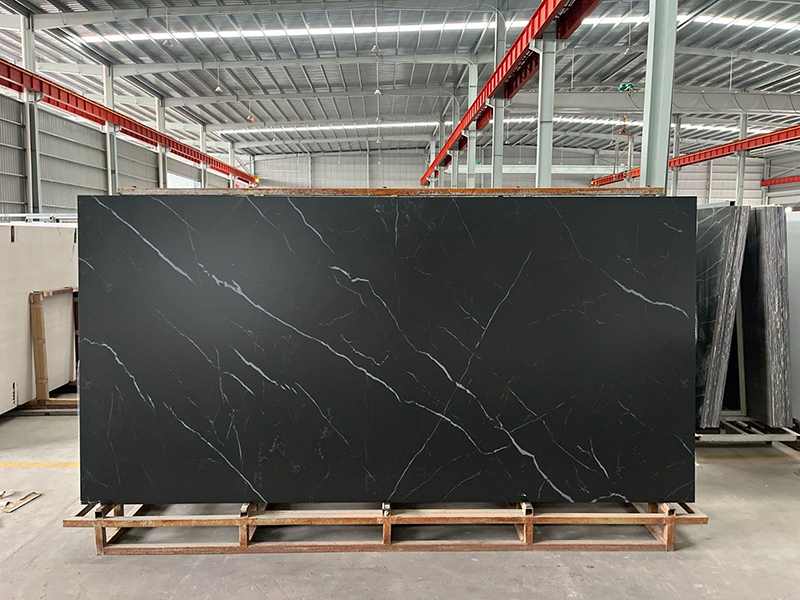 Black marquina sintered stone