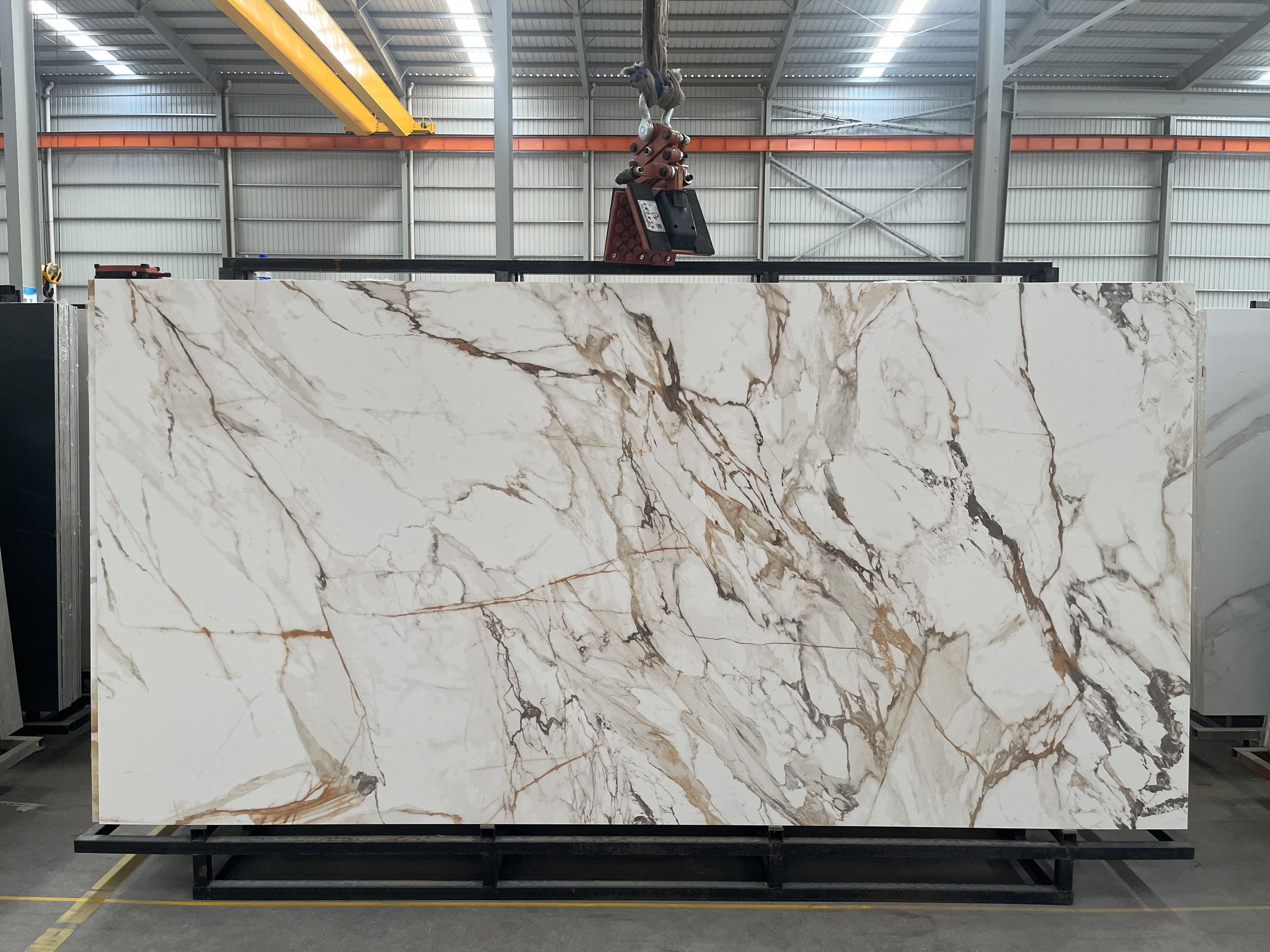 Calacatta luxury gold sintered stone