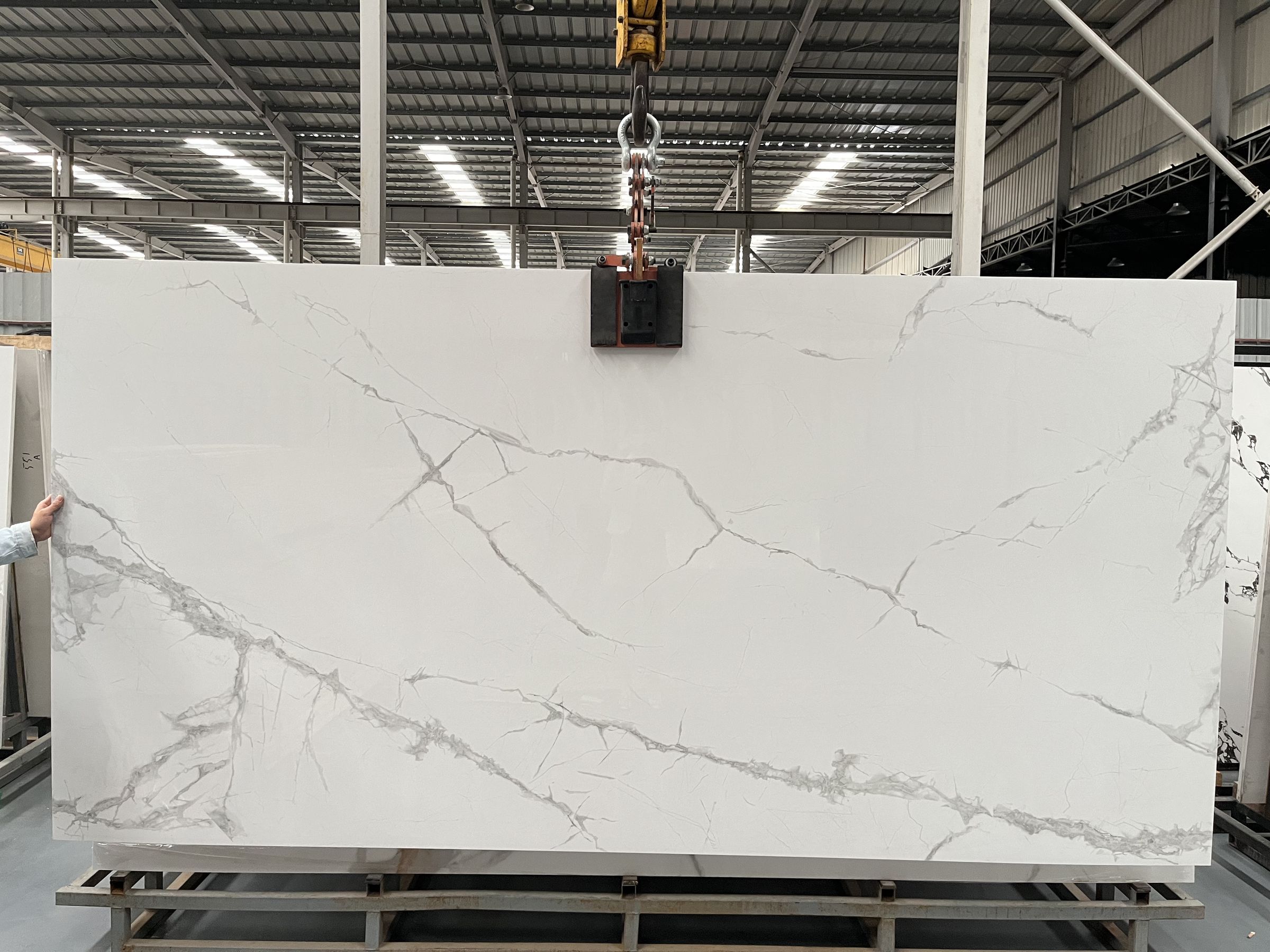 Ice white porcelain slab