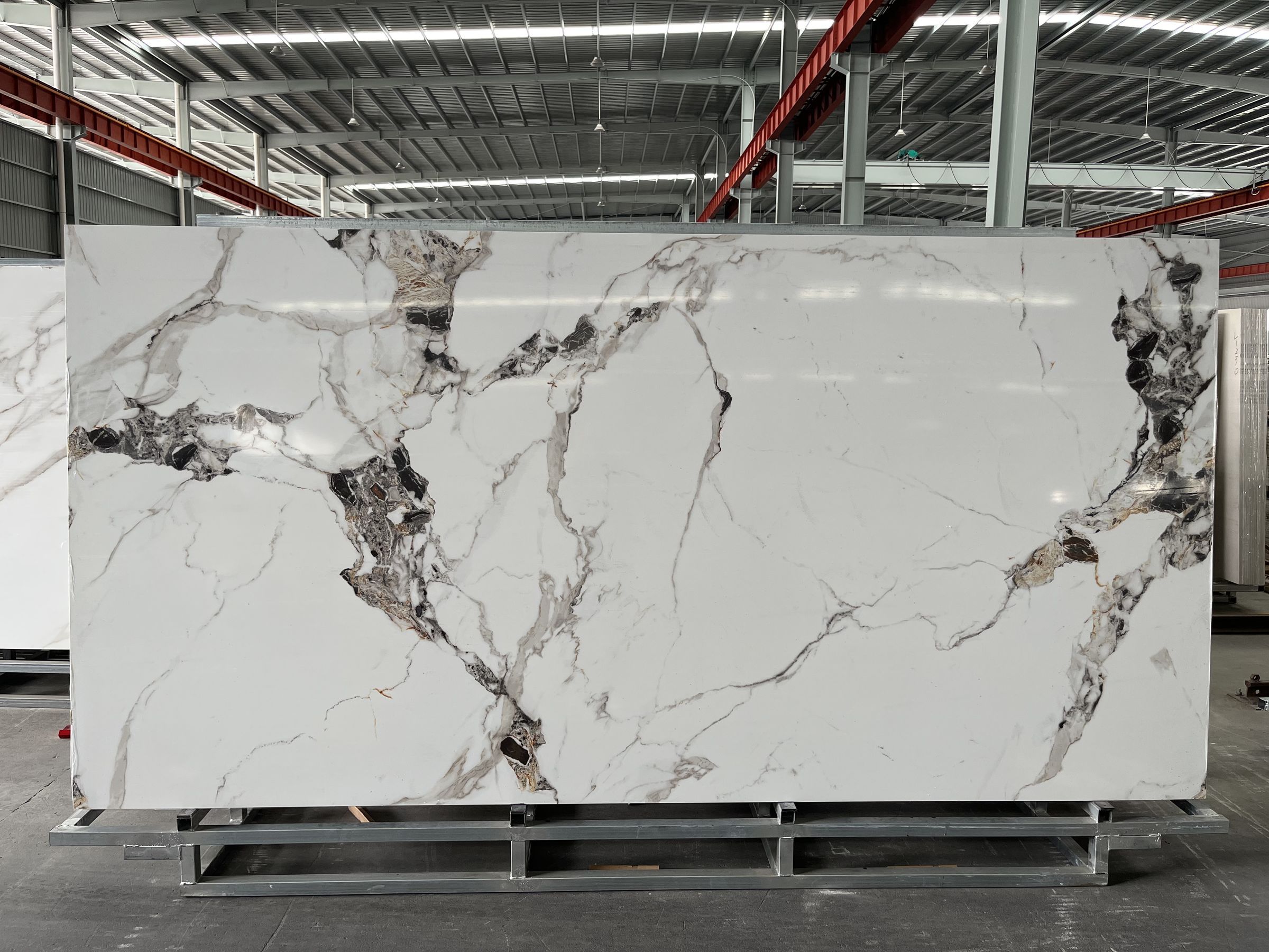 white calacatta porcelain slab 