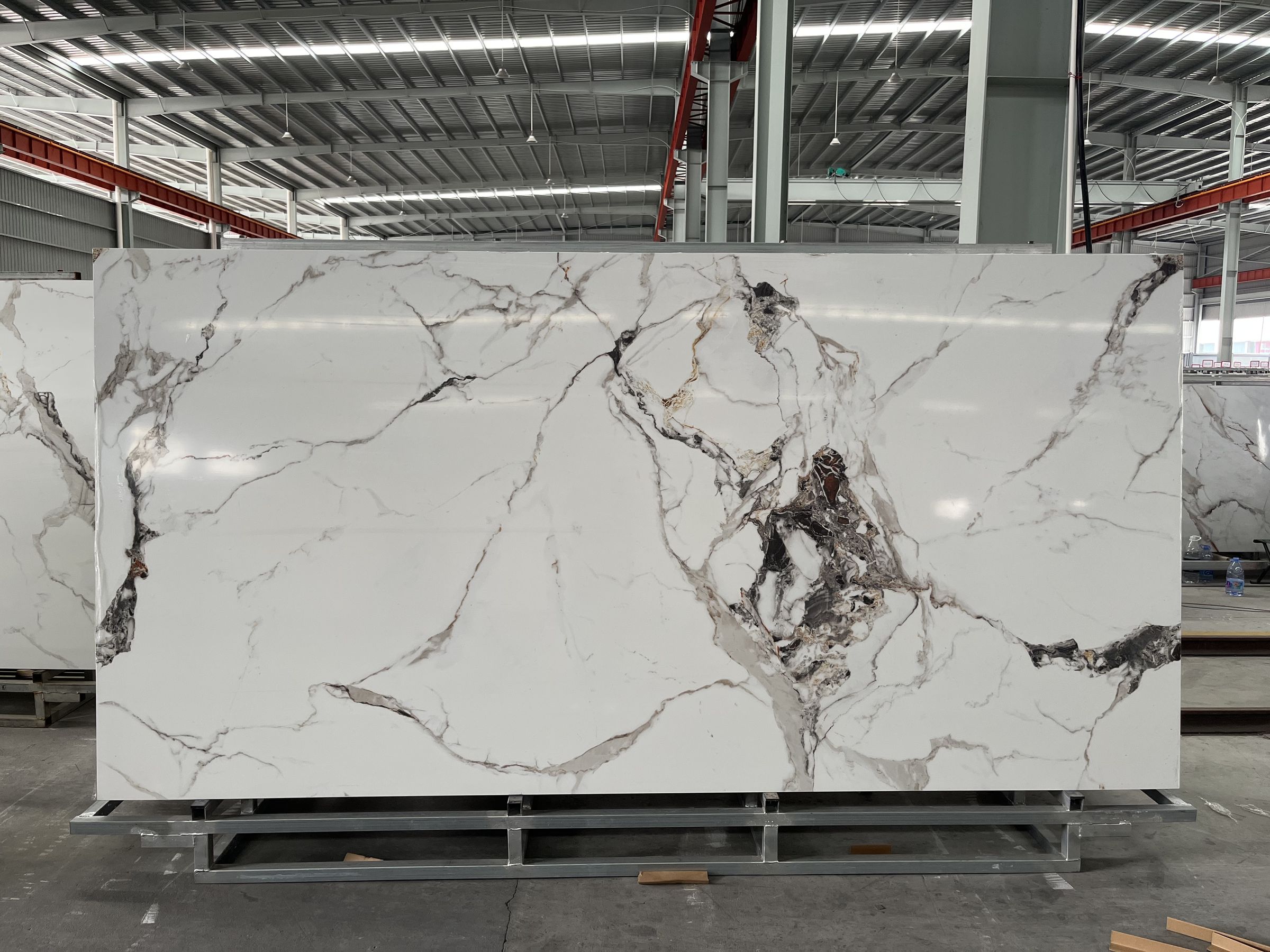 white calacatta porcelain slab 