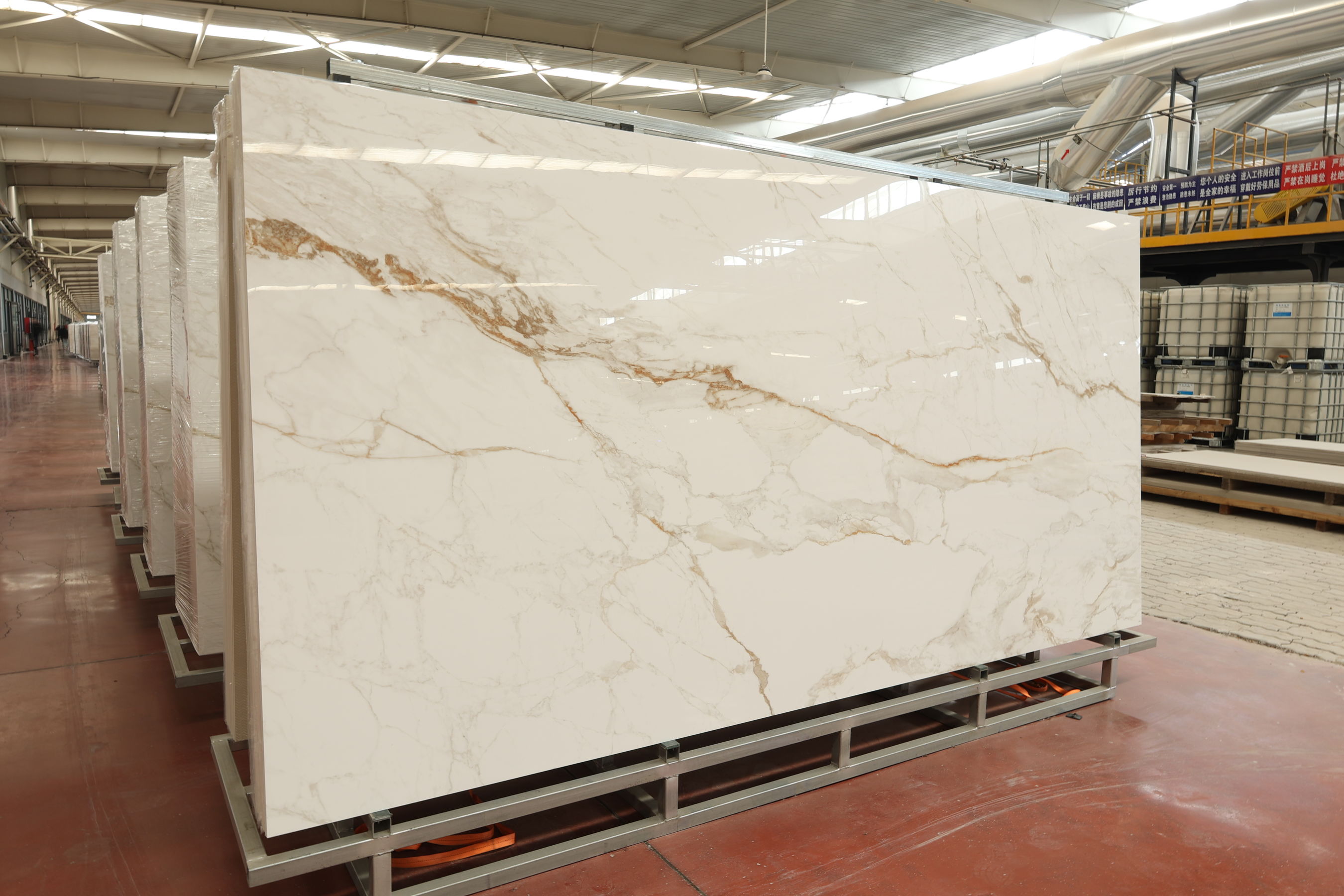 Ivory gold sintered stone