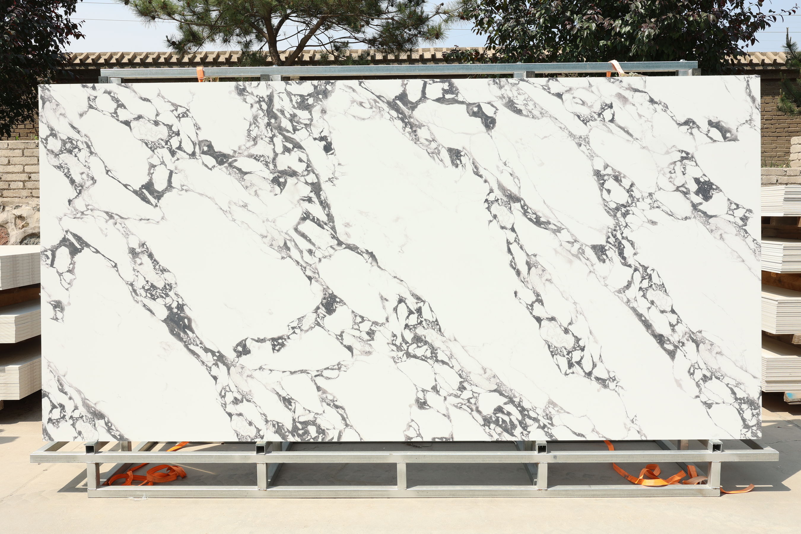 Bulgary white sintered stone slab
