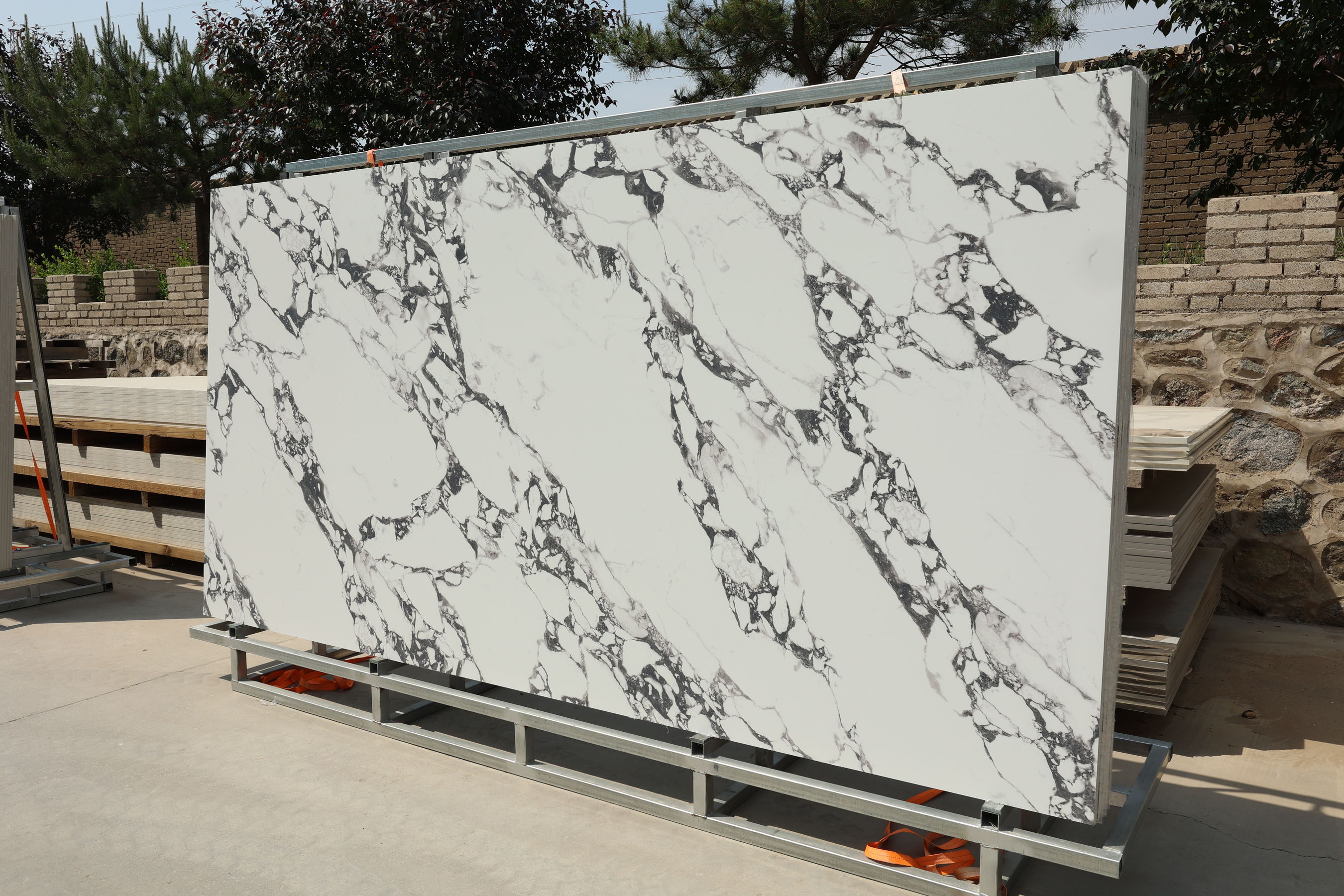 Bulgary white sintered stone slab