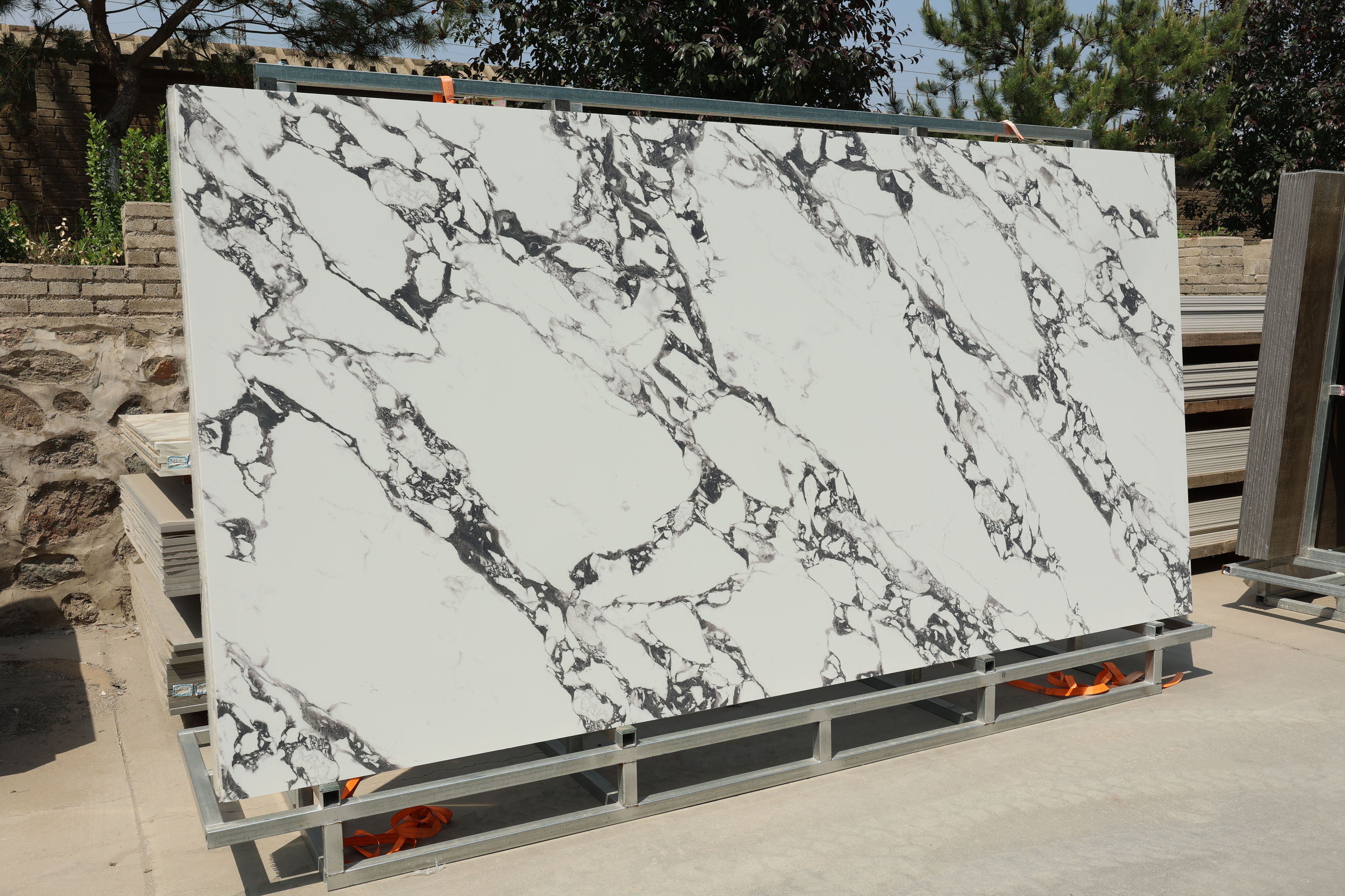Bulgary white sintered stone slab