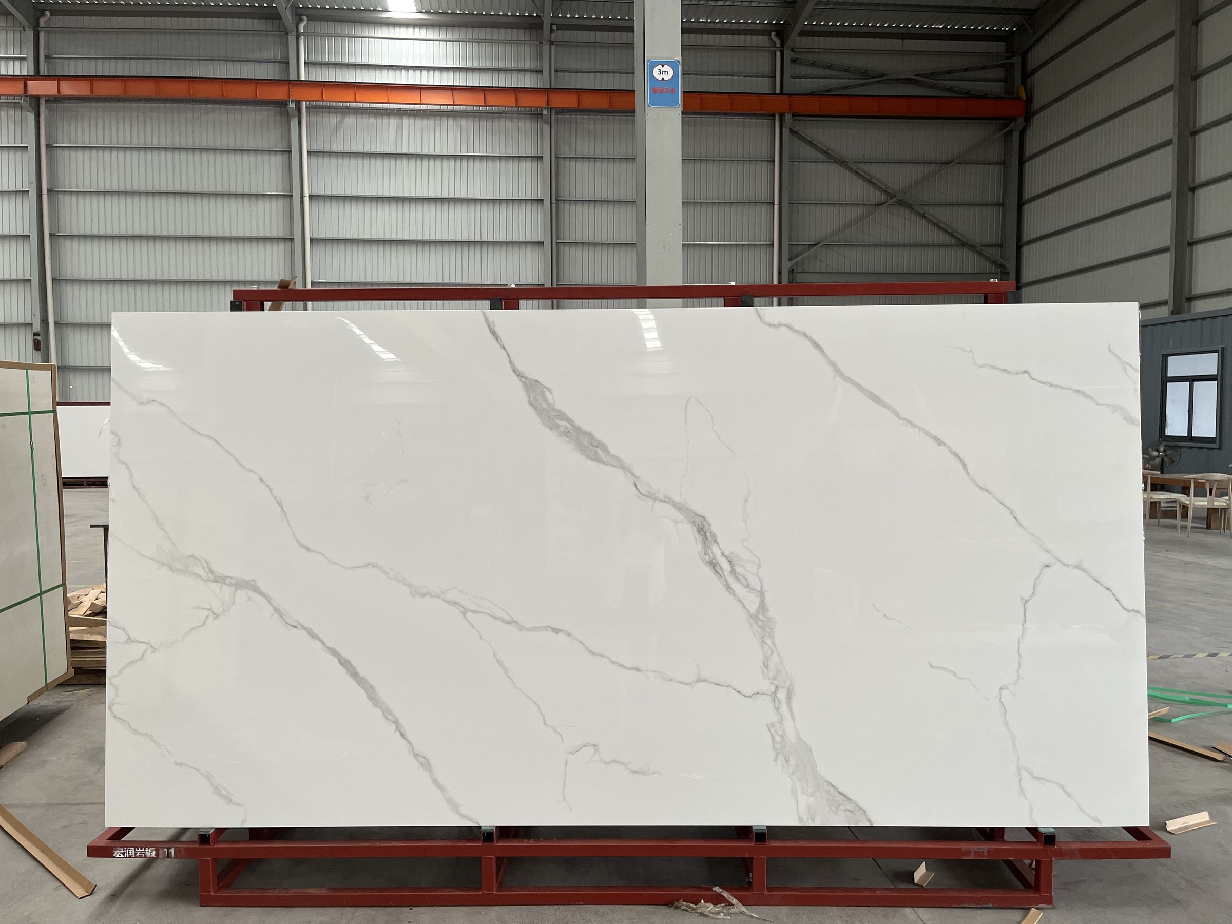 Snow white calacatta sintered stone