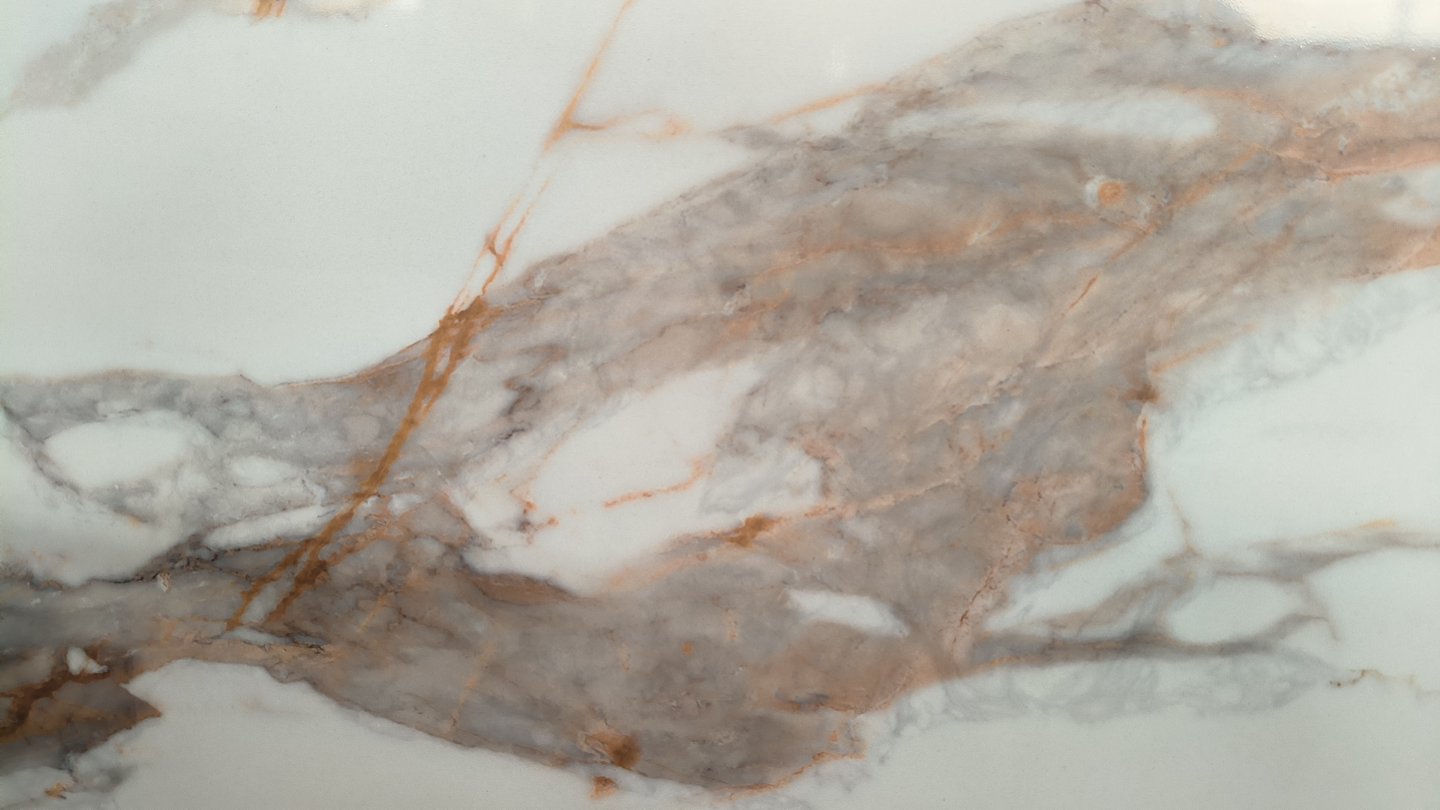 Calacatta gold printed quartz slab