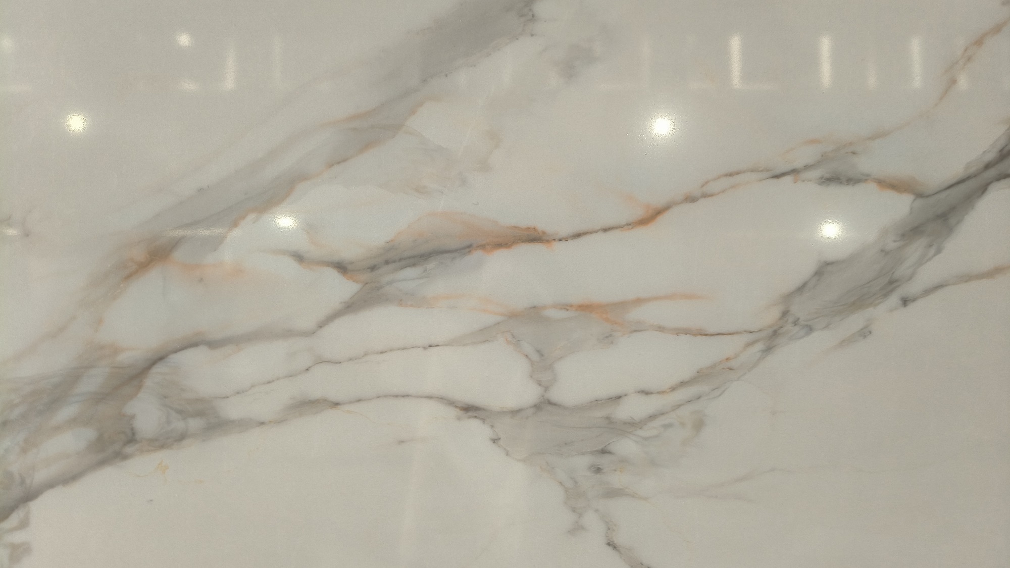 Calacatta gold printed quartz slab