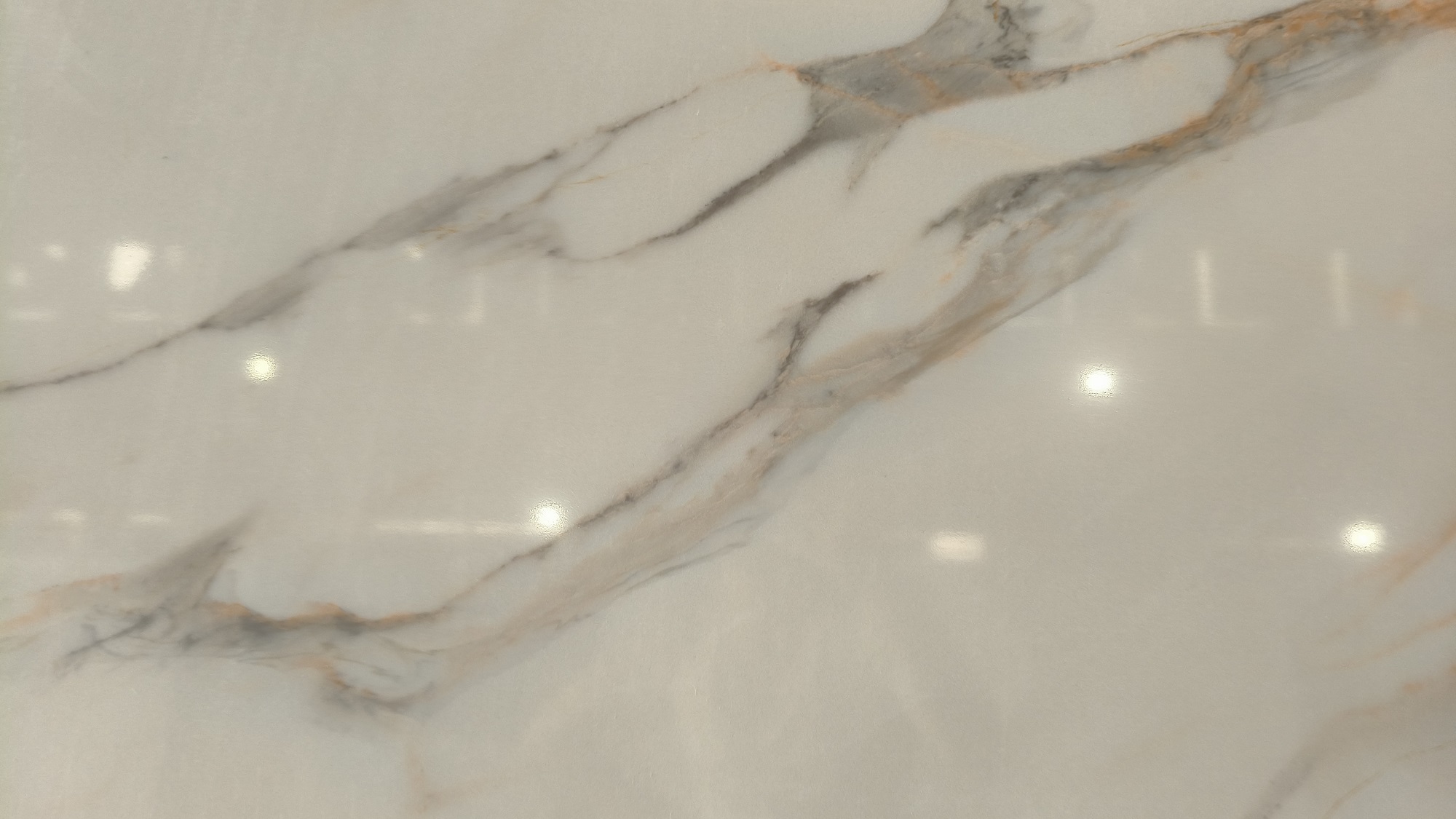 Calacatta gold printed quartz slab