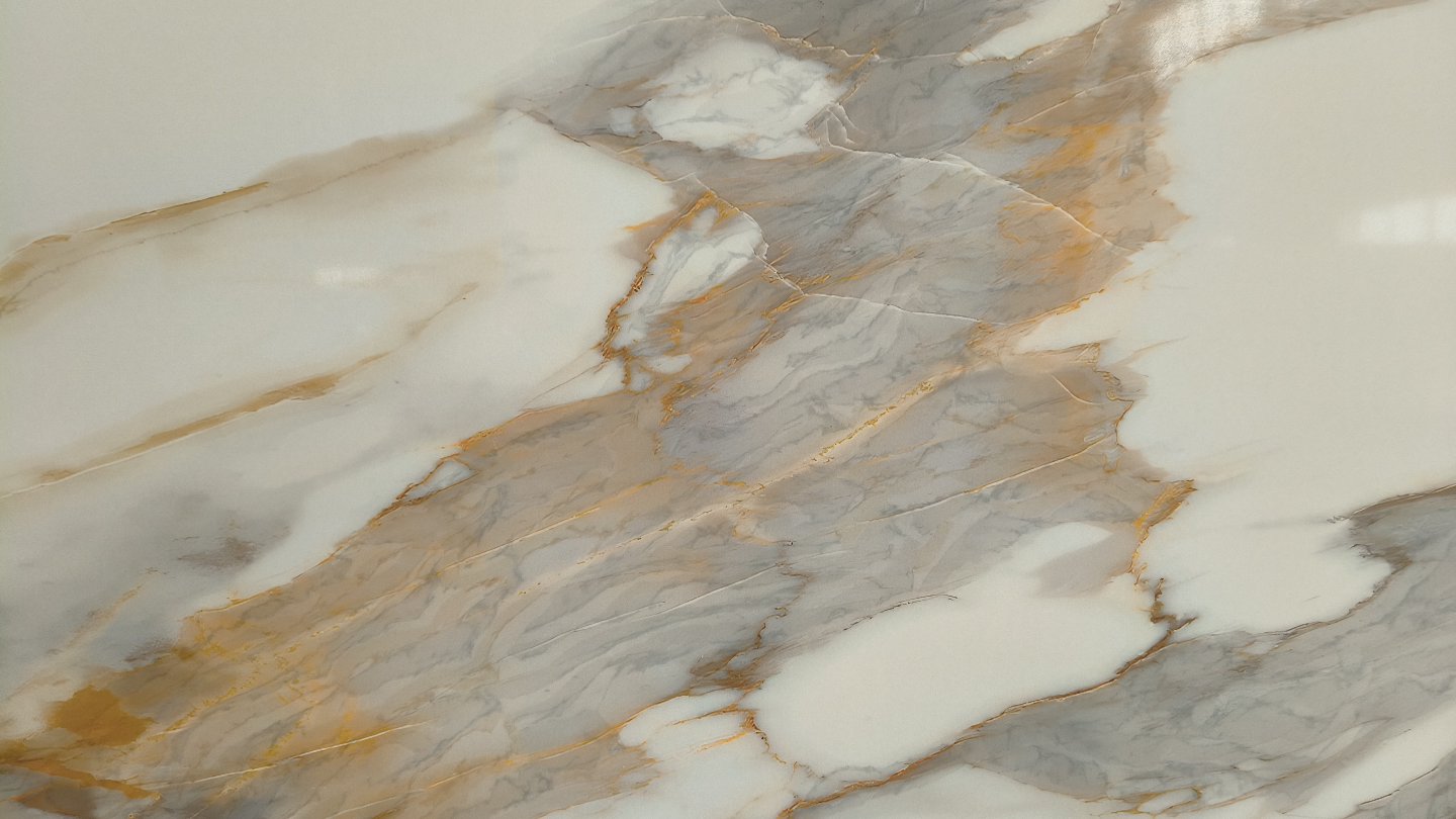 Calacatta gold printed quartz stone