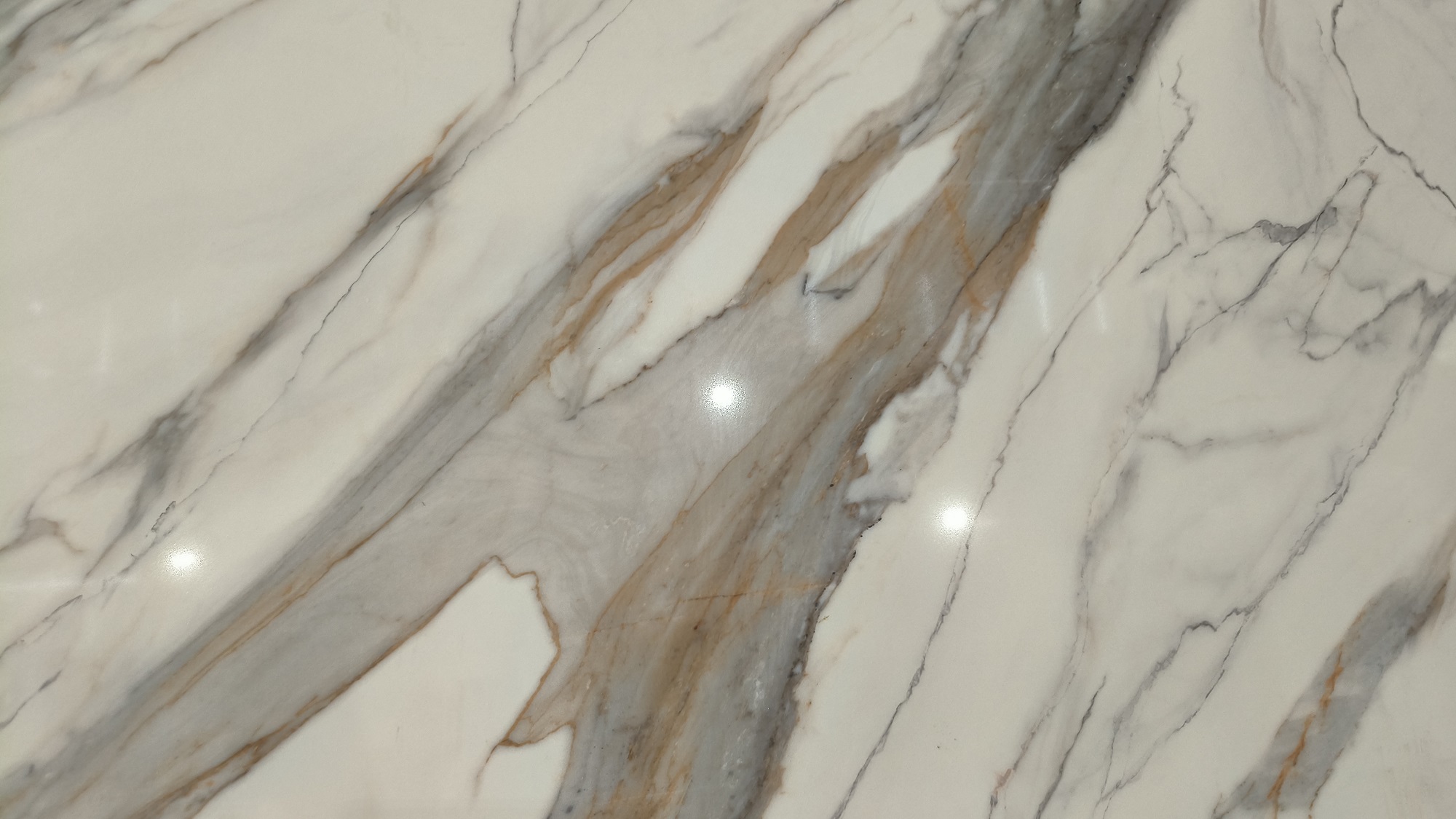 Calacatta printed quartz stone