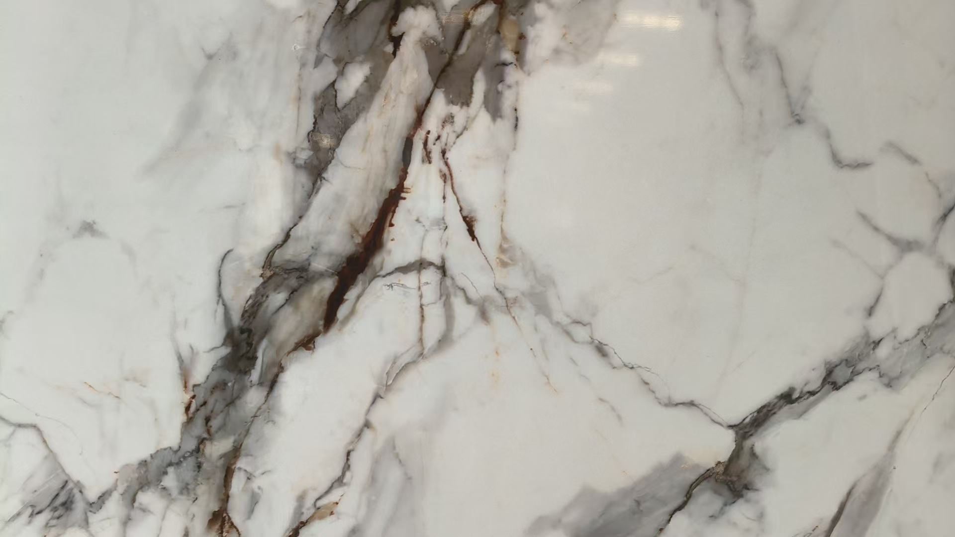Calacatta printed quartz slab