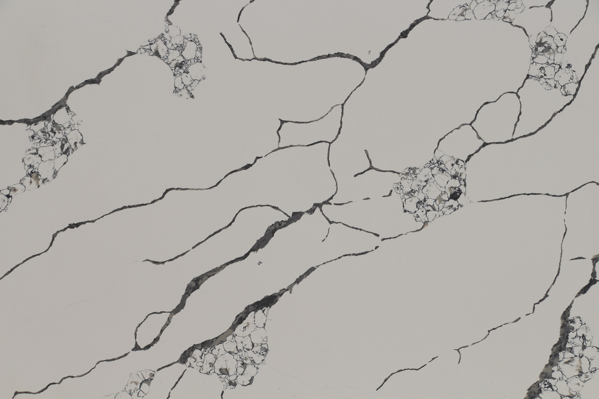 Calacatta quartz with black veins