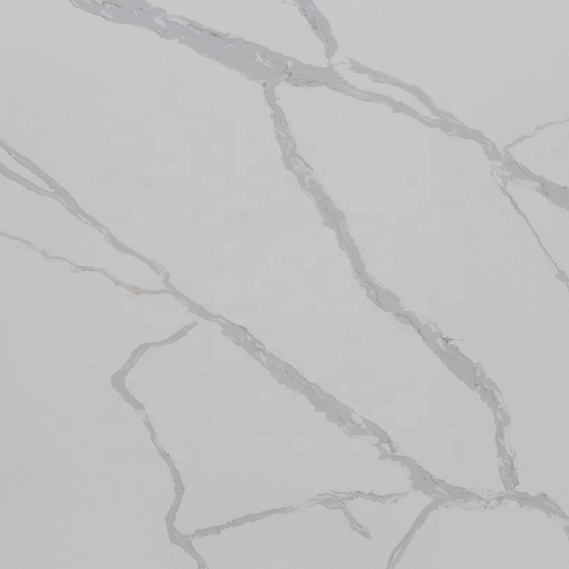 Statuario white quartz slab