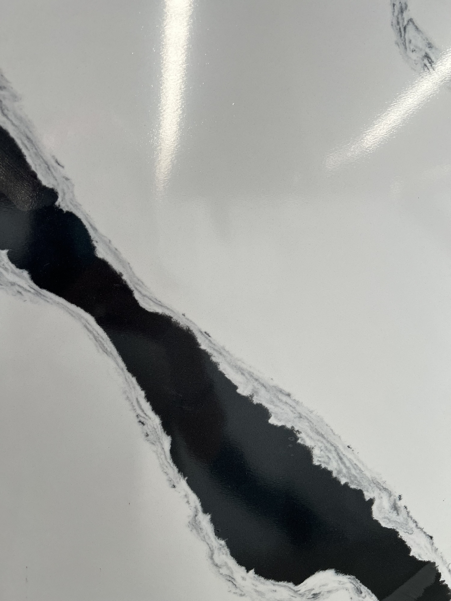 Panda white quartz stone slab