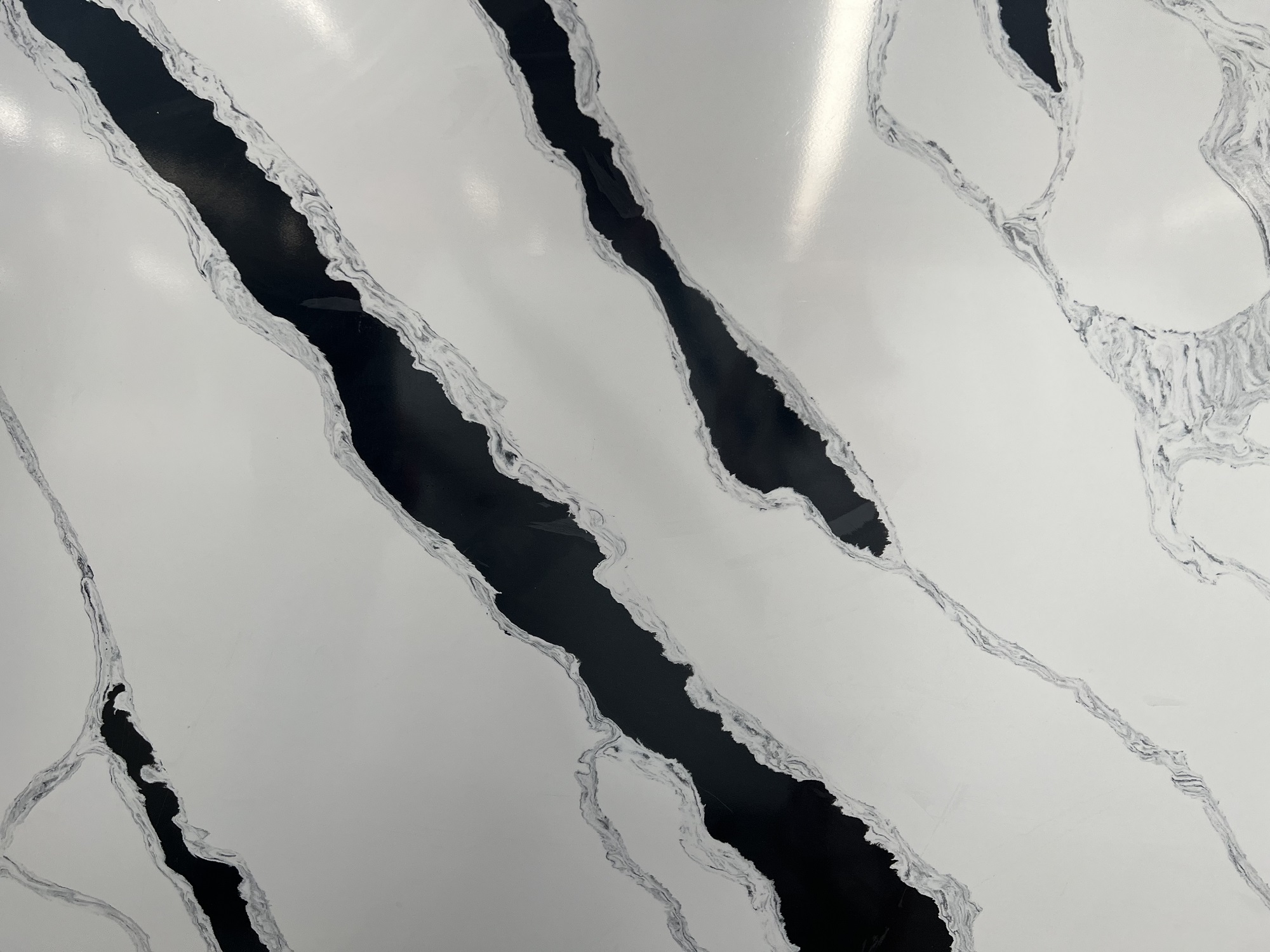 Panda white quartz stone slab