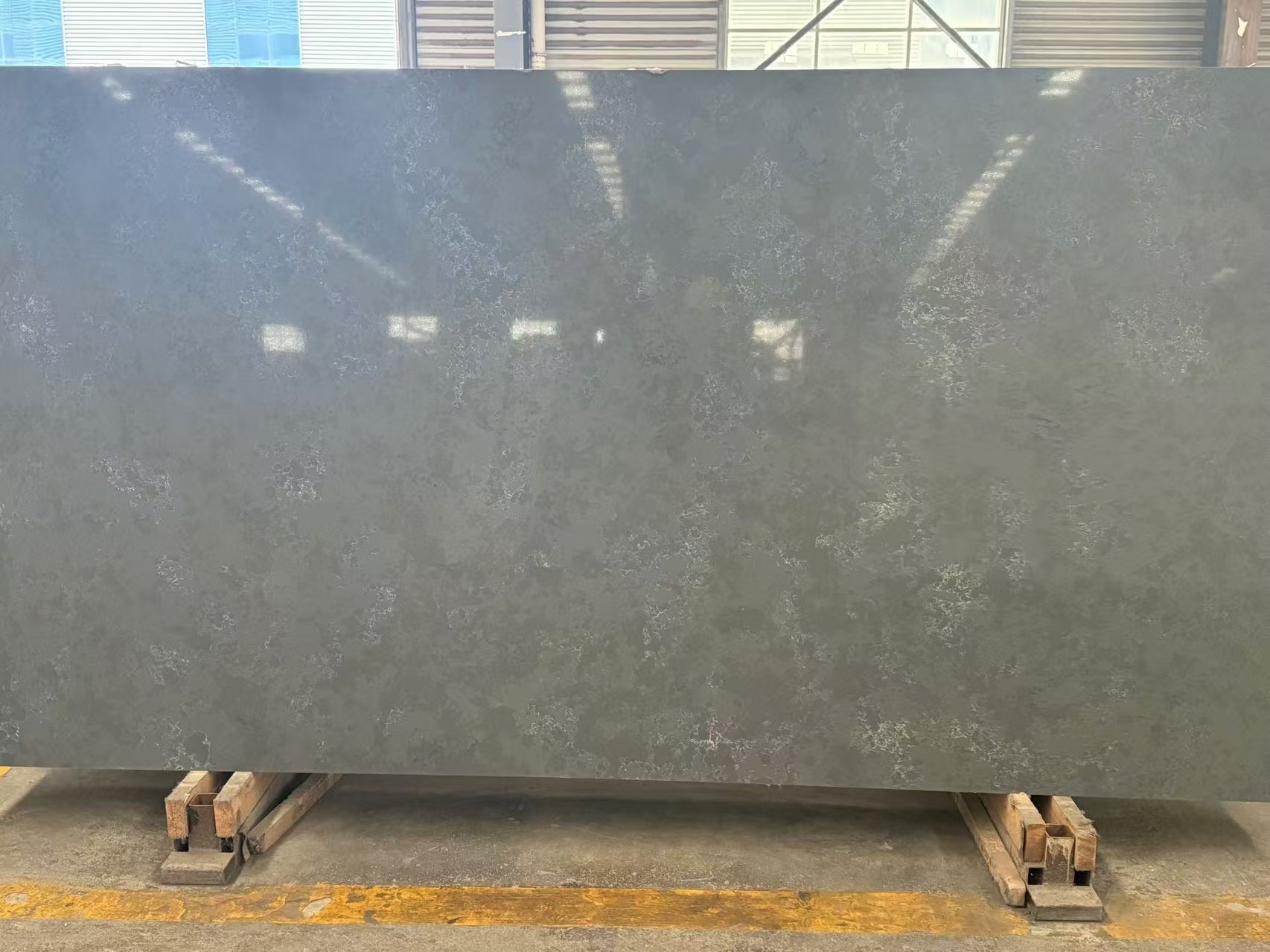 Concrete grey quartz slab