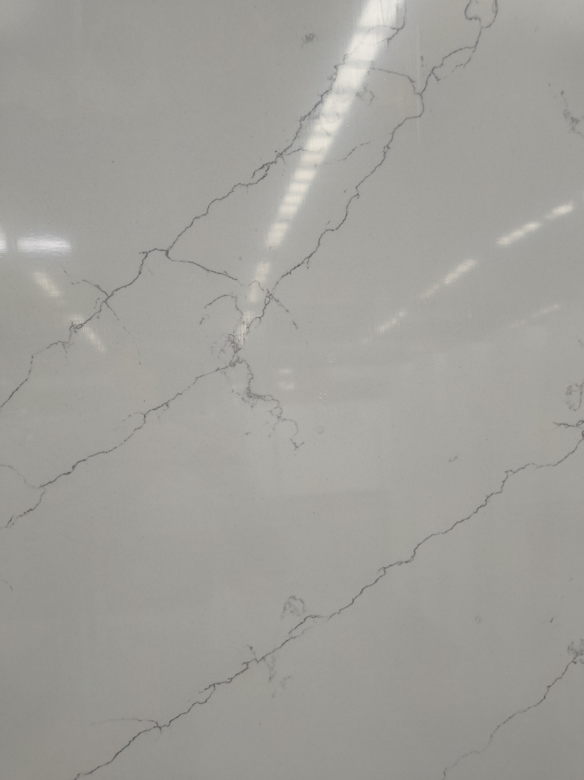 Statuario white quartz slab 