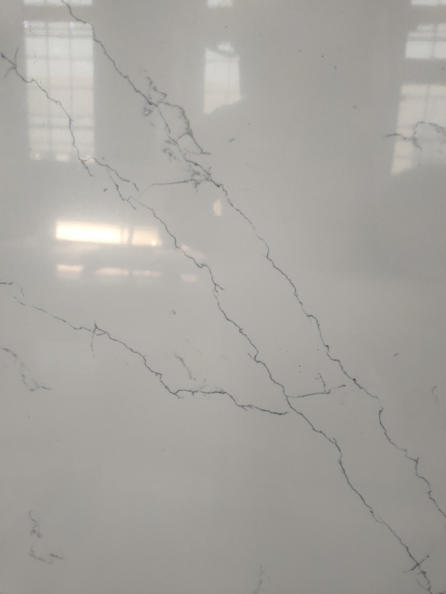 Statuario white quartz slab 