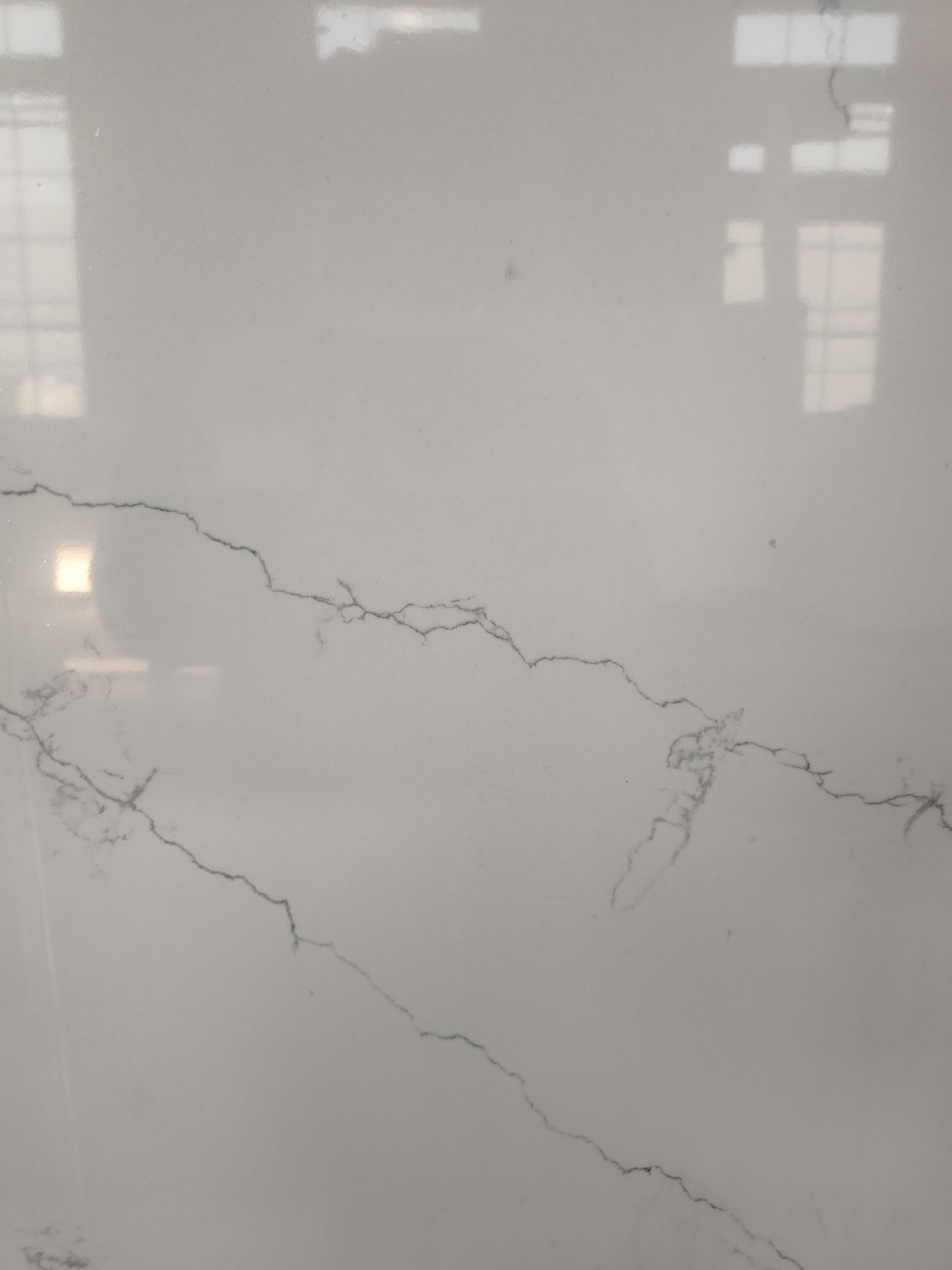 Statuario white quartz slab 