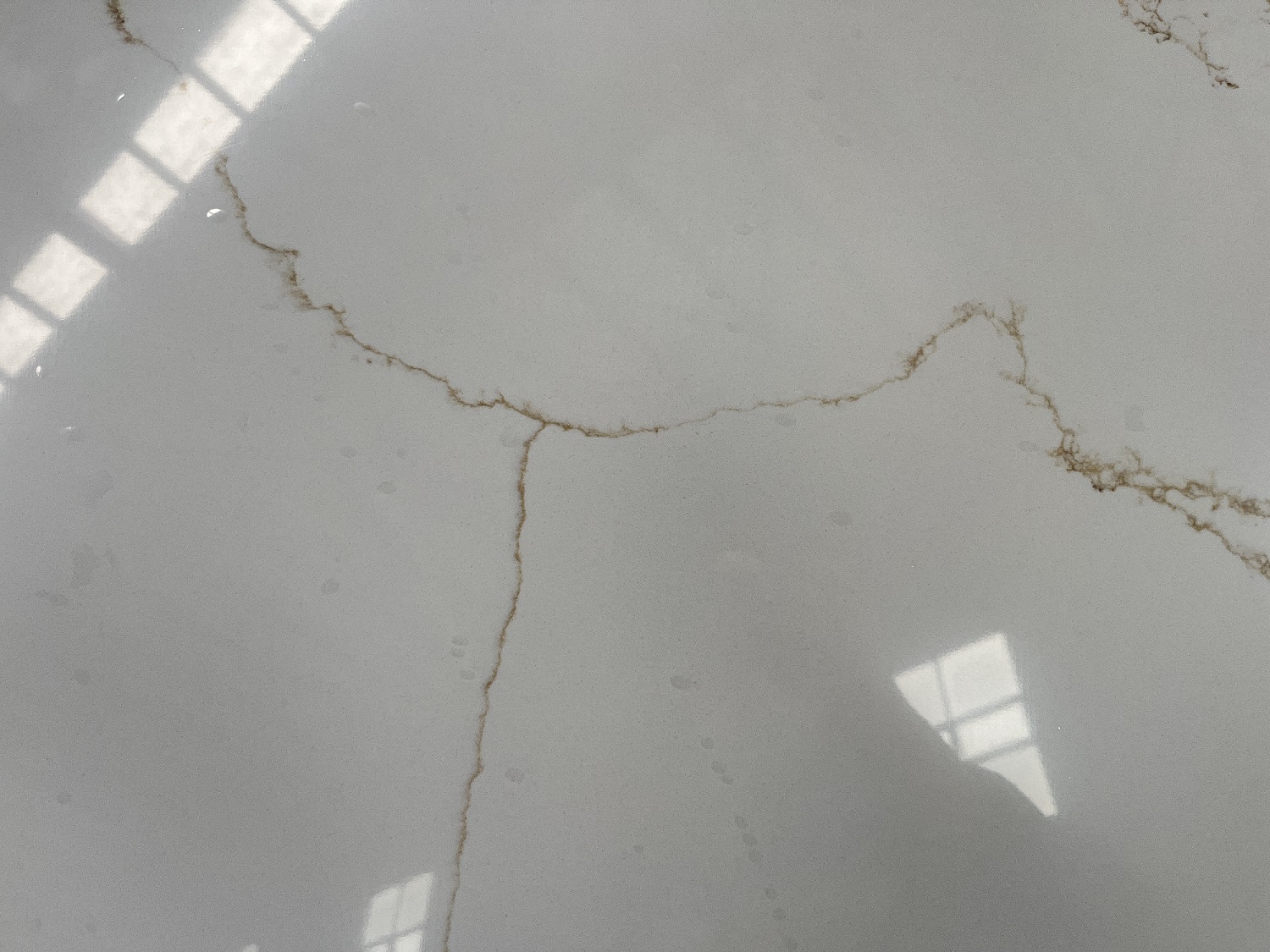 Calacatta gold quartz stone slab