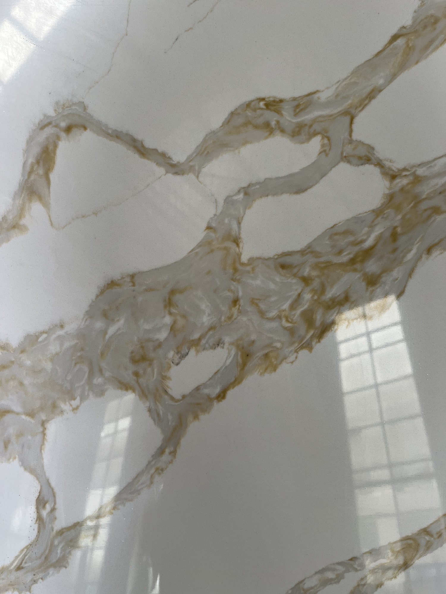 Calacatta gold quartz slab