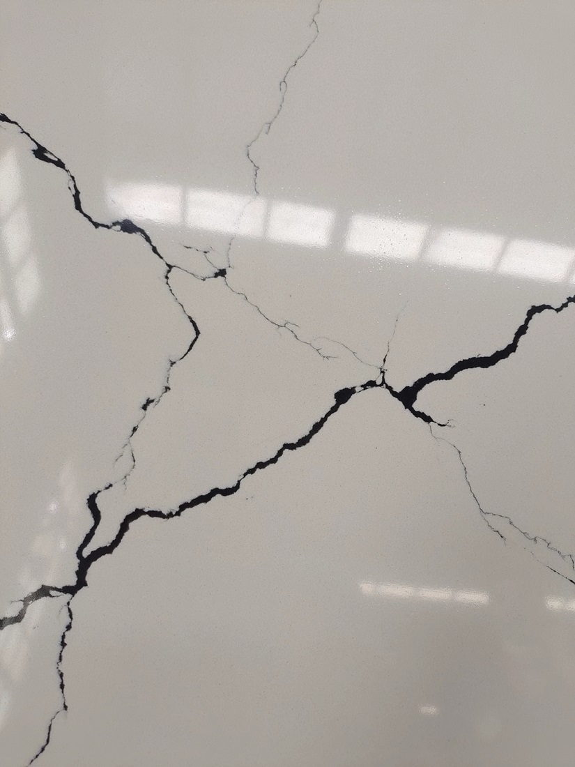 Calacatta black quartz slab