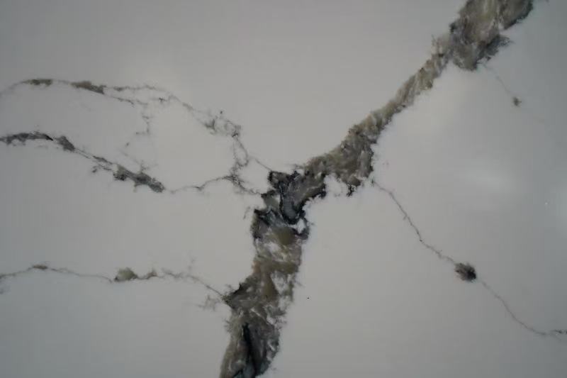 Calacatta quartz with black vein