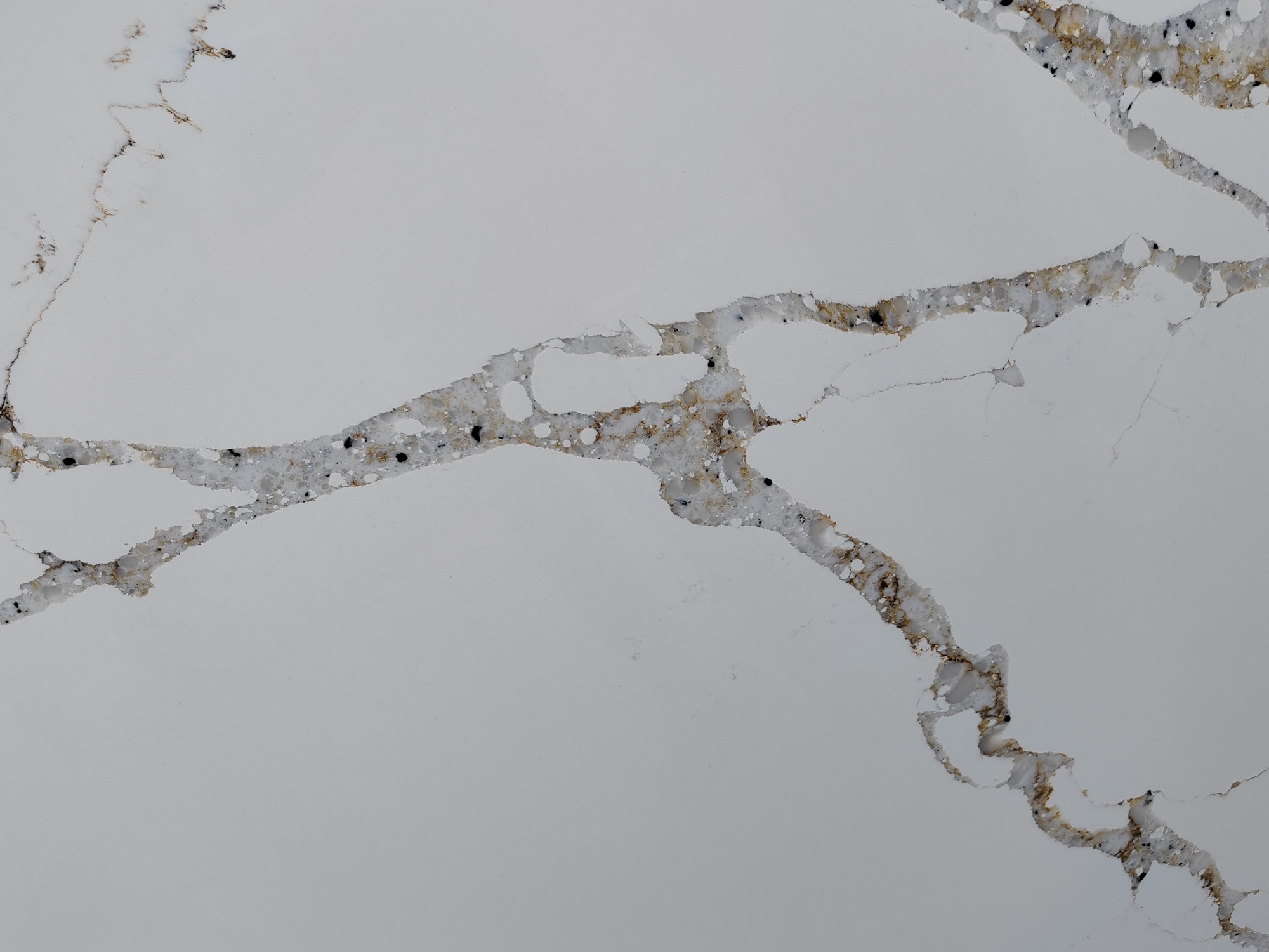 Marble look quartz slab