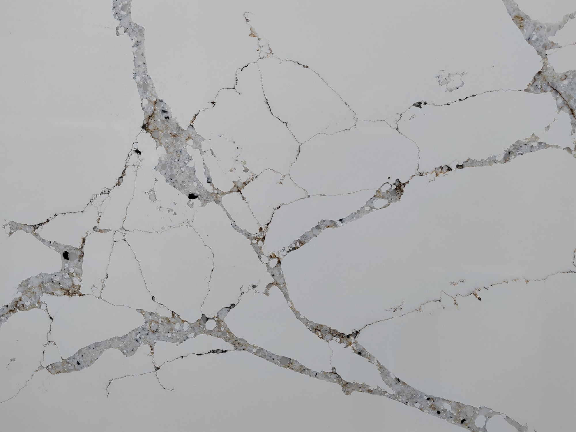 Marble look quartz slab