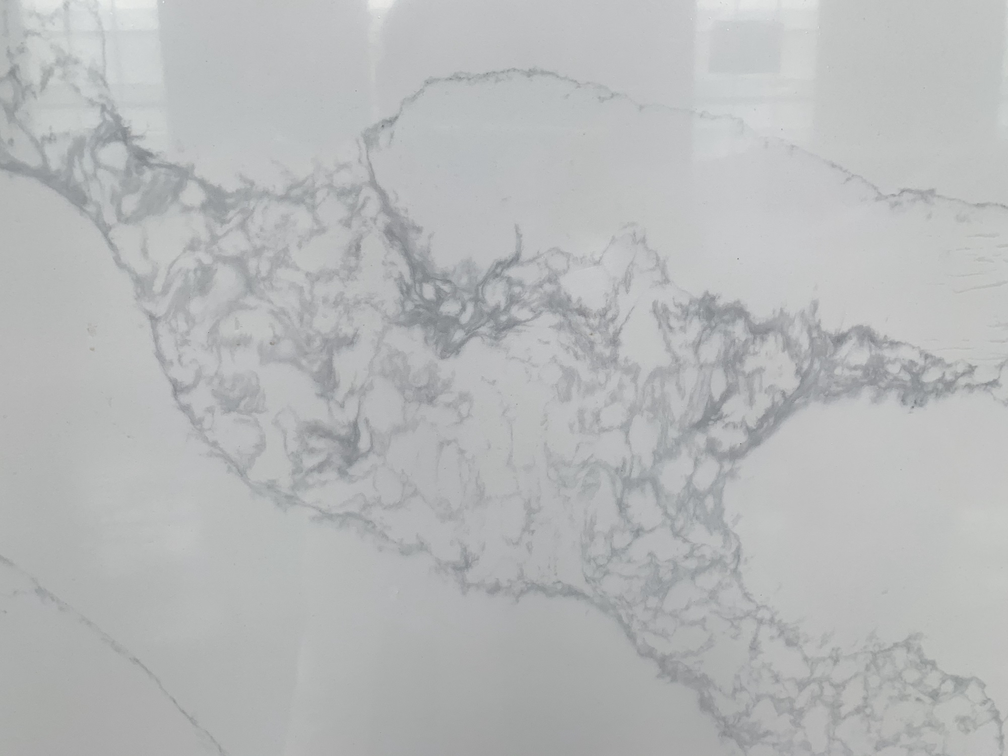 Calacatta quartz with grey veins