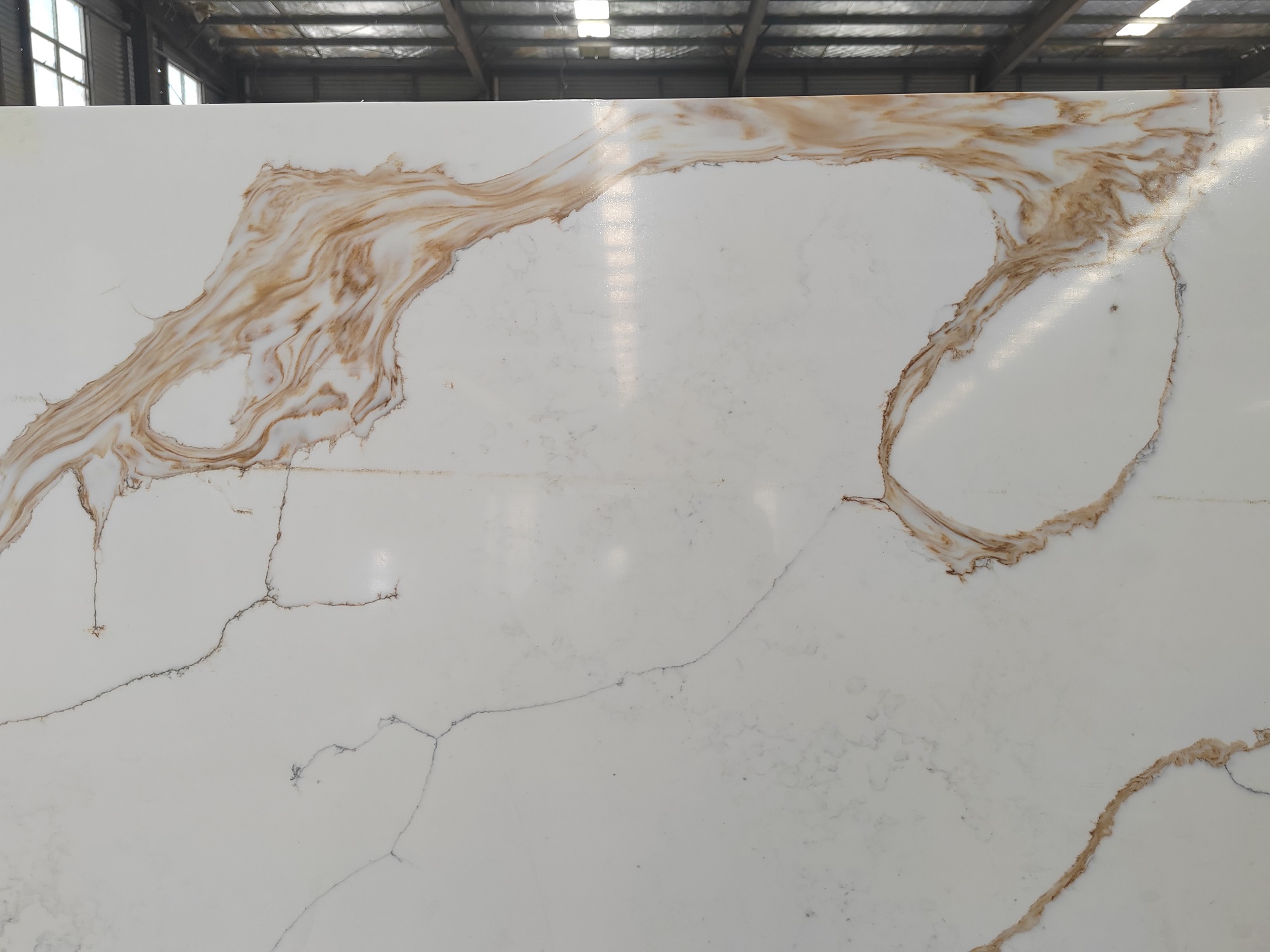 Calacatta gold quartz slab