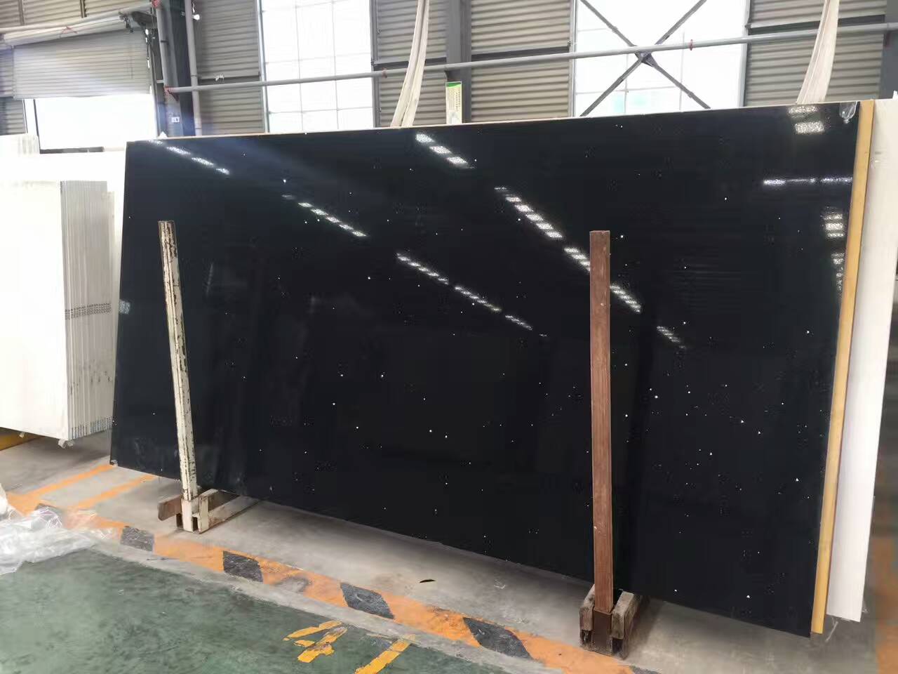 Stellar black quartz stone
