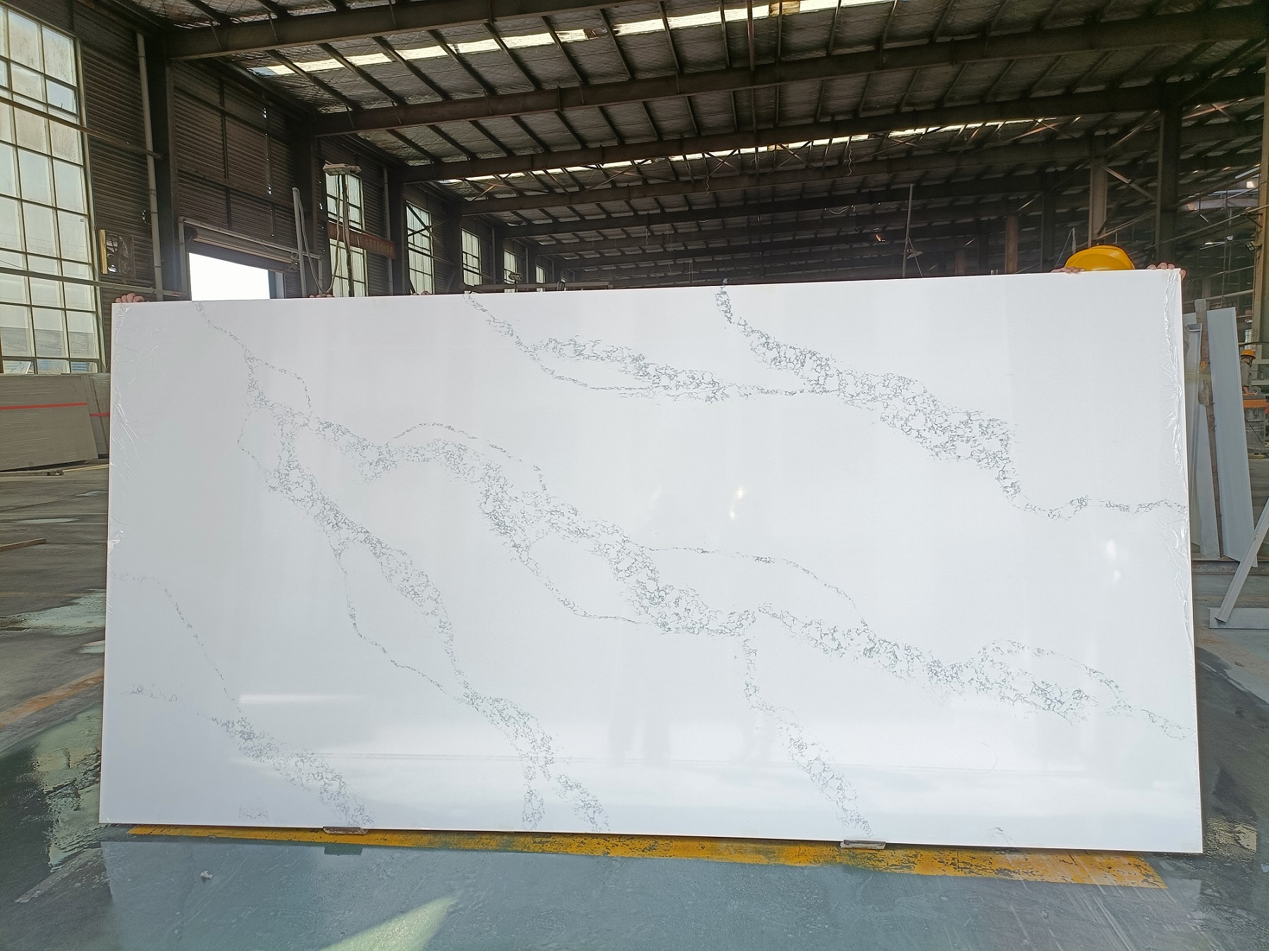 White quartz with blue veins