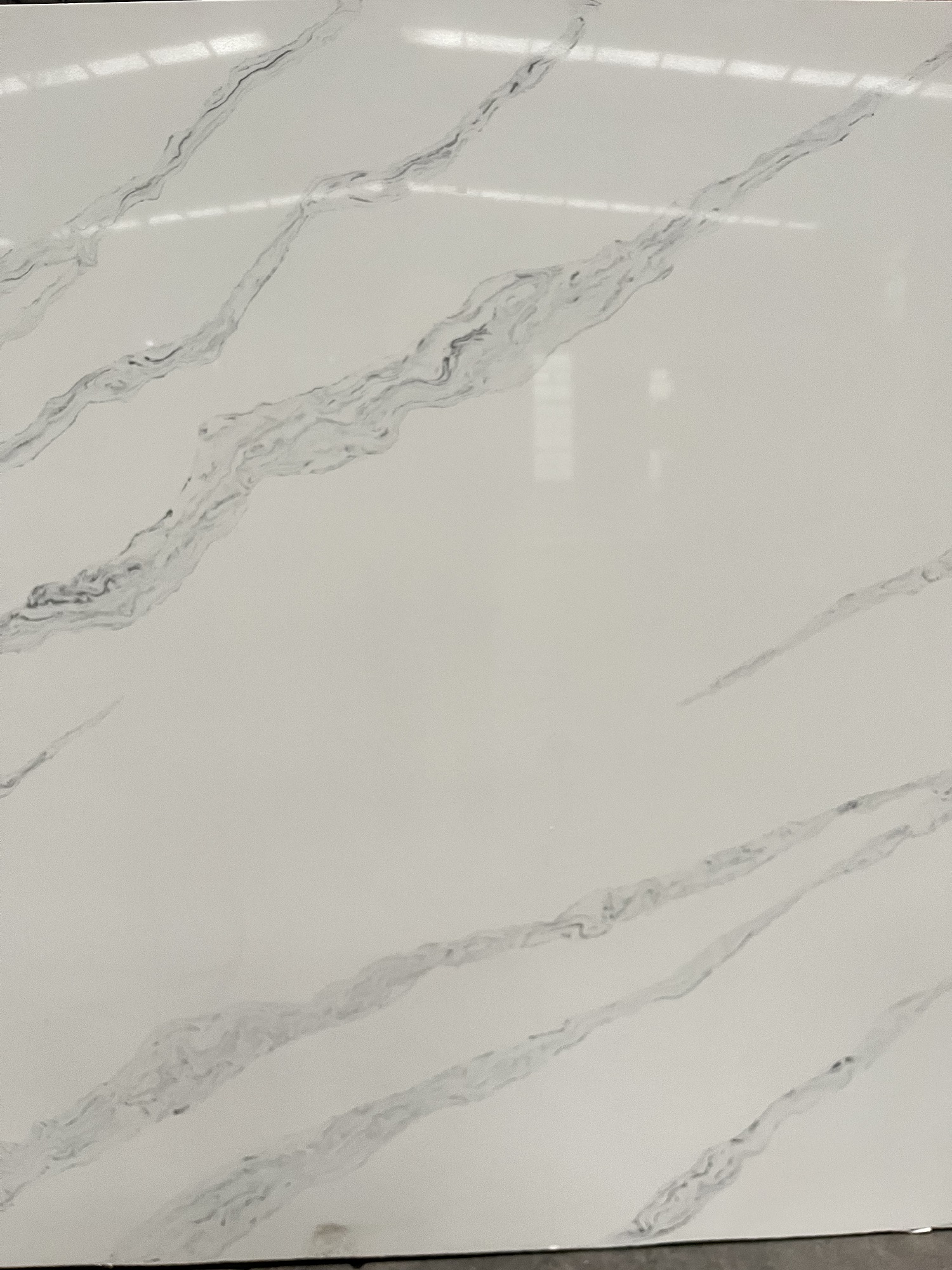 Statuario light quartz slab